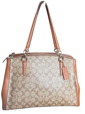 COACH Signature CHRISTIE CARRYALL Tote Shoulder BAG Like New